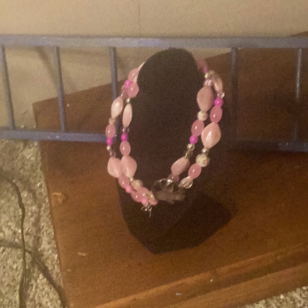 Handmade luxury beaded necklace with sterling silver accents